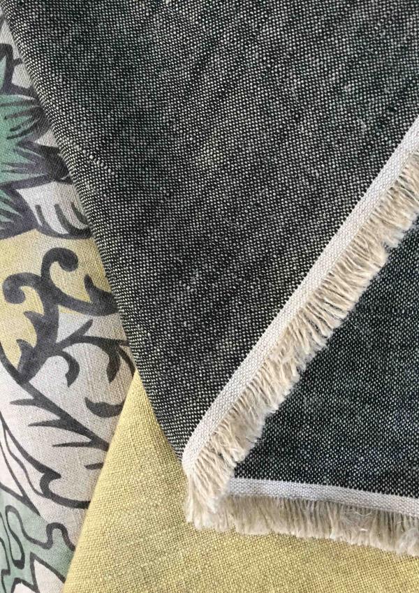 OAKSEY LINEN Black & Tan, Citrine