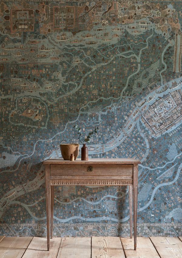THE MAP Maxi Blue Almond