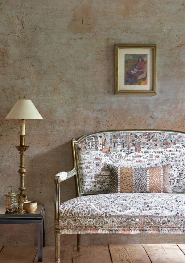 THE MAP Mini Satsuma Soot, ASHA STRIPE Cedar Smoke