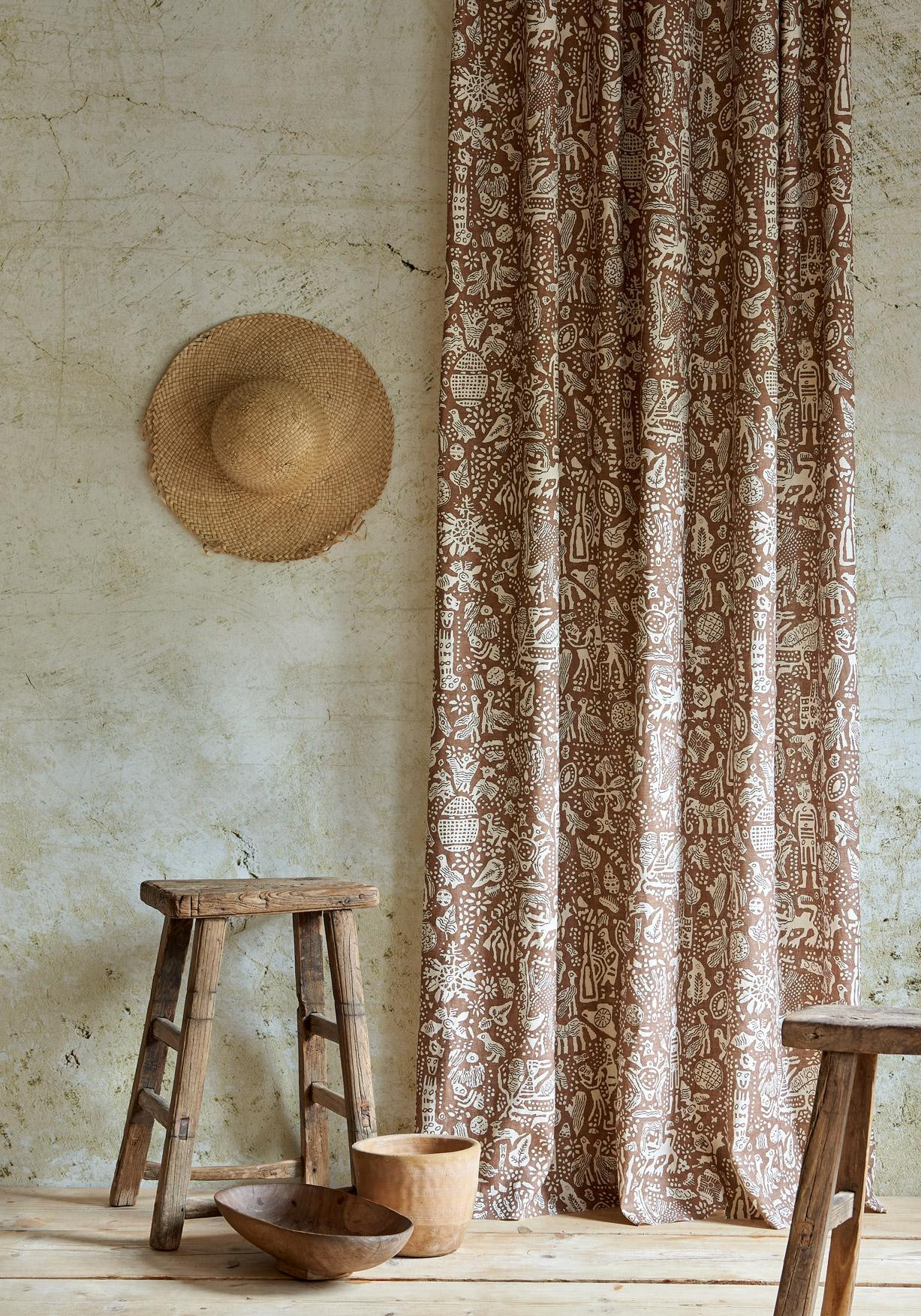 Minna Maze curtain in kitchen, lewis and wood