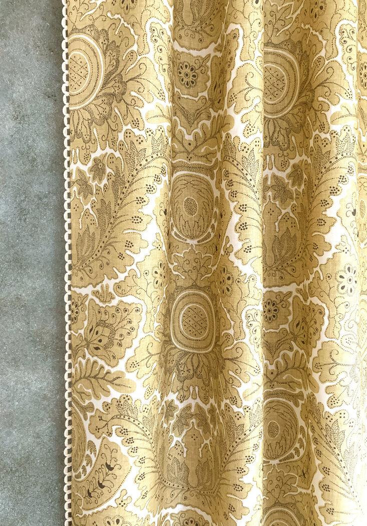 Etienne curtain in room, lewis and wood