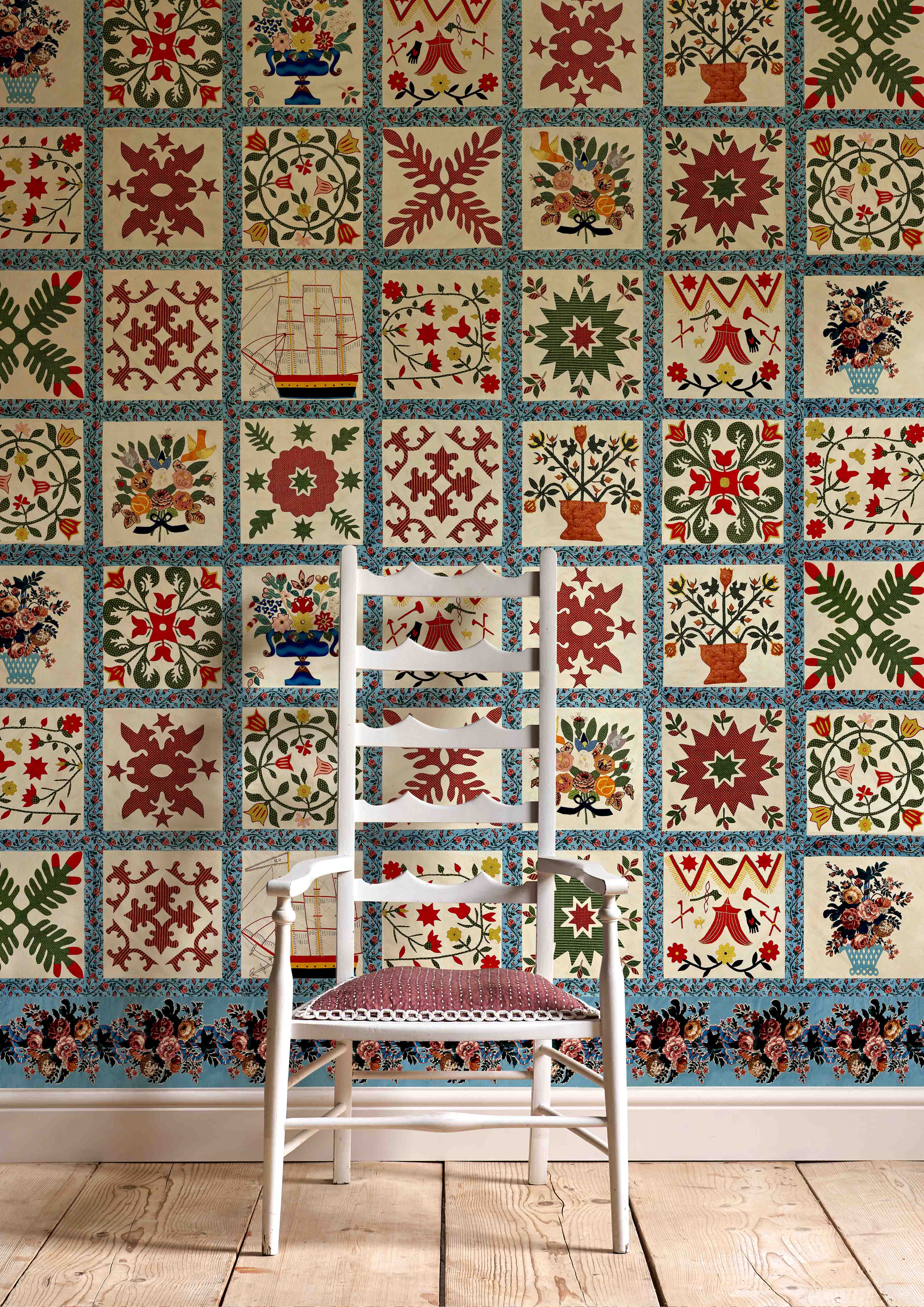 patchwork inspired wallpaper lewis and wood