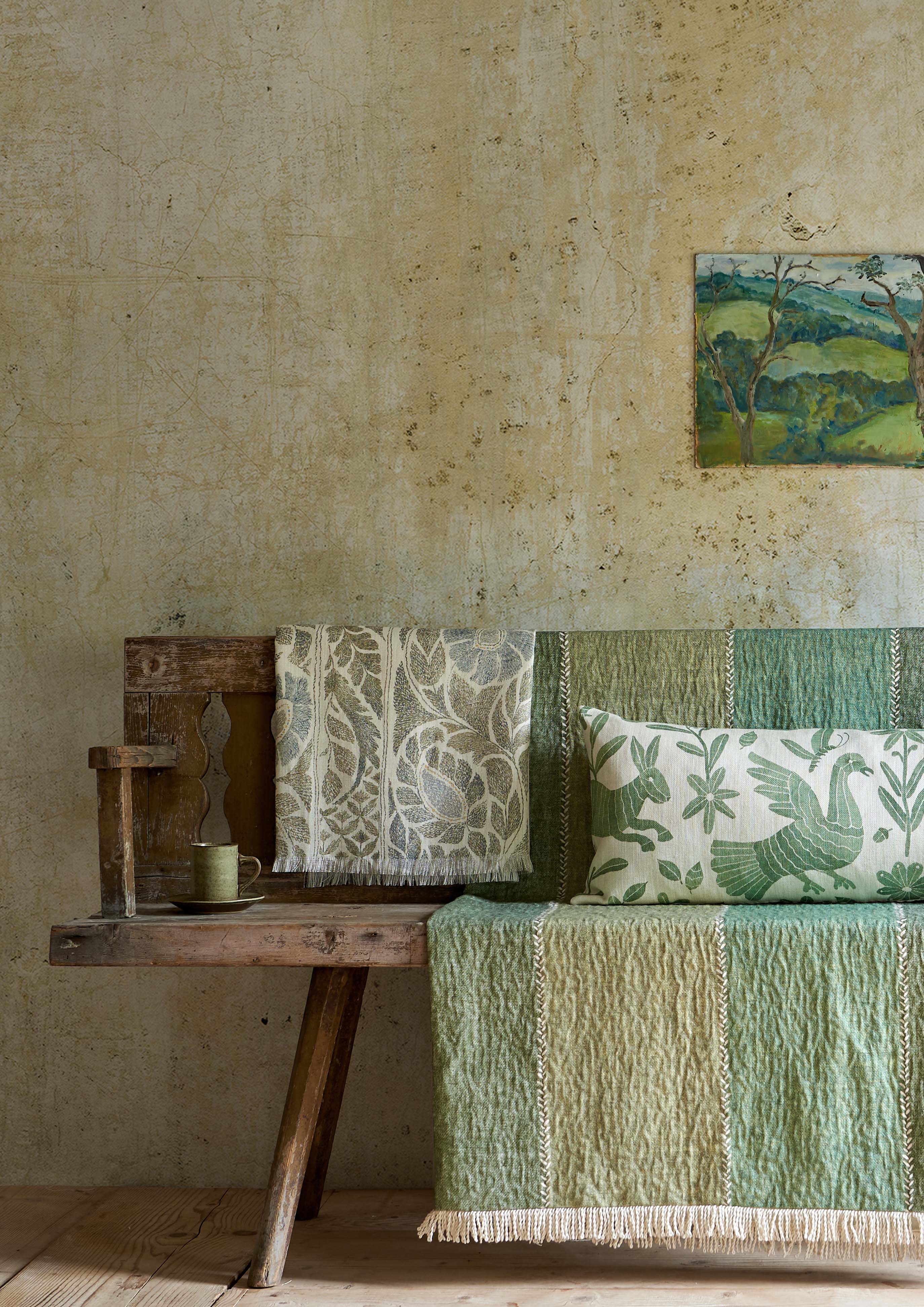 caravan fabric bench lewis and wood