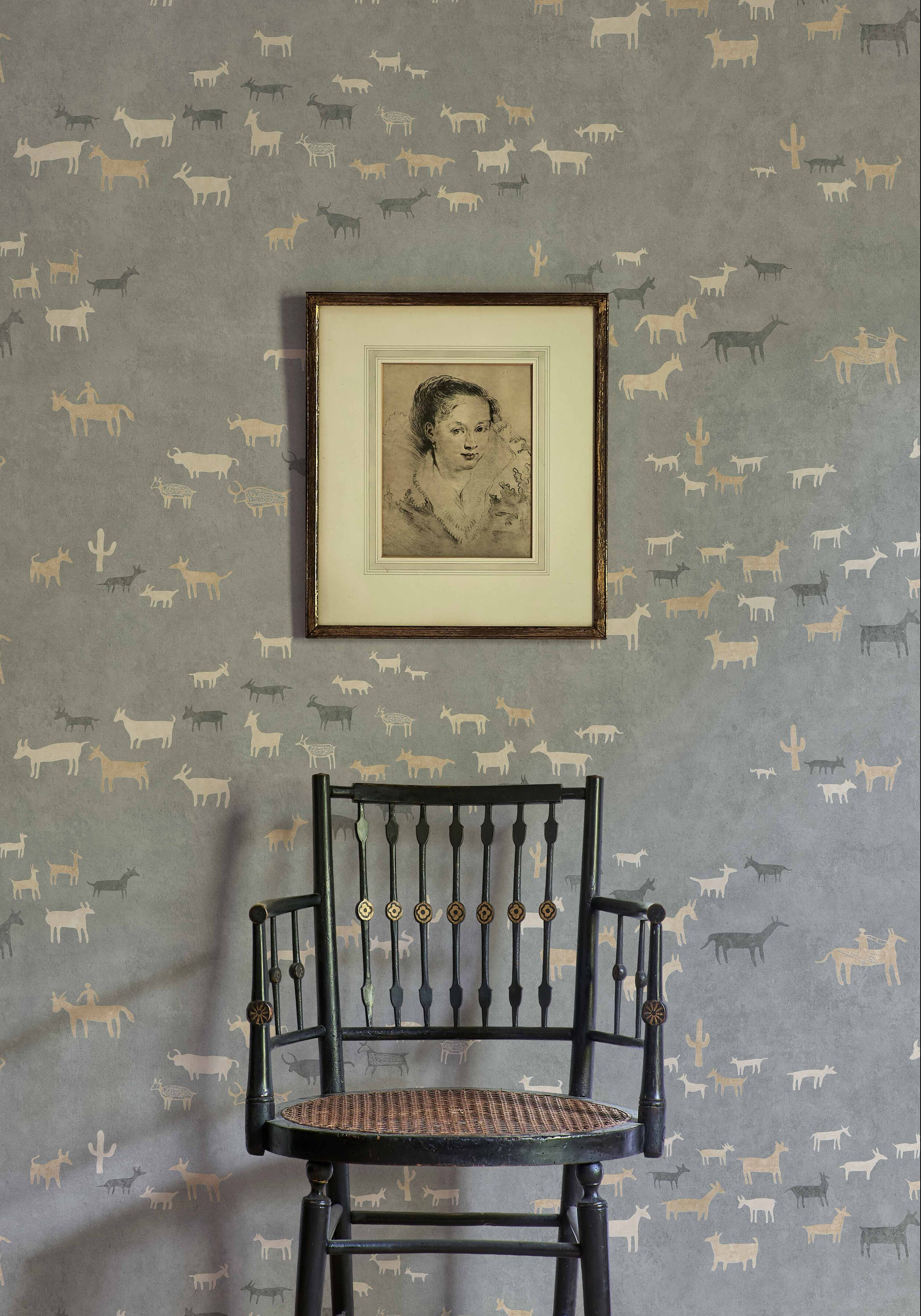 paper trail blue wallpaper lewis and wood